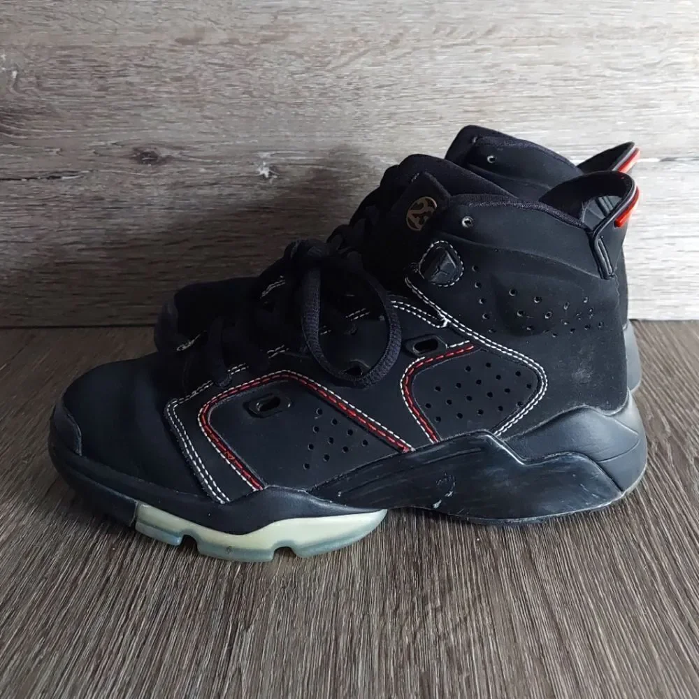 NIKE AIR JORDAN 6-17-23 BLACK UNIVERSITY RED WHITE DM1159-003 SIZE 4.5Y